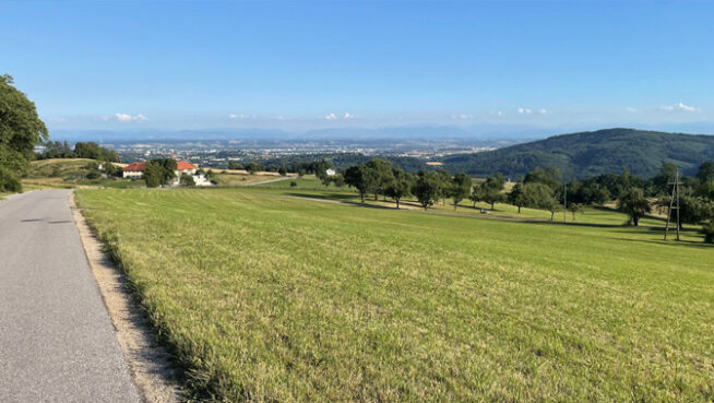 Blick von Oberpuchenau nach Linz